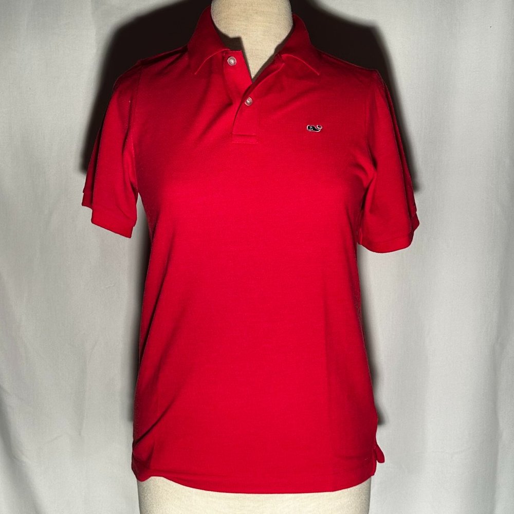 Red Boys Polo Vineyard Vines Size L (16)